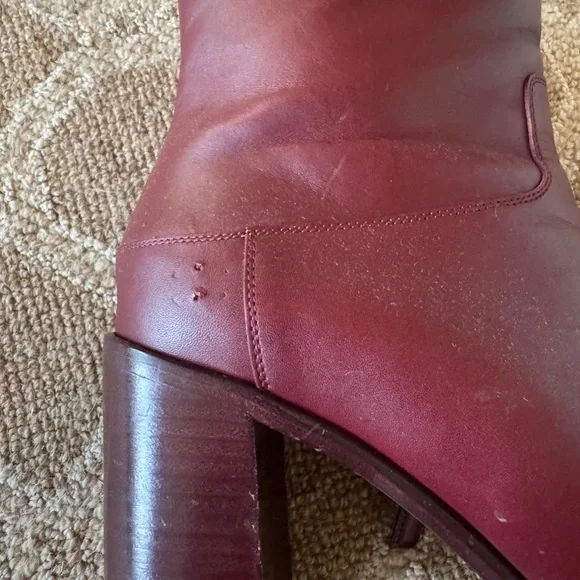 CHANEL Deep Red Ankle Boots - Picture 8 of 10